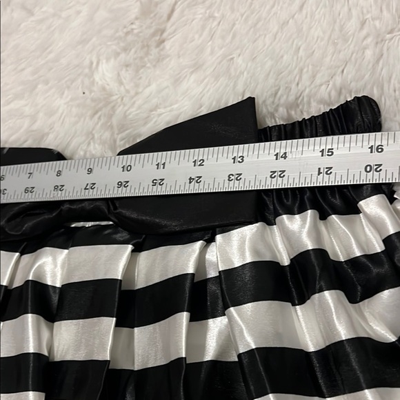 Black and White Striped Skirt - Picture 6 of 7
